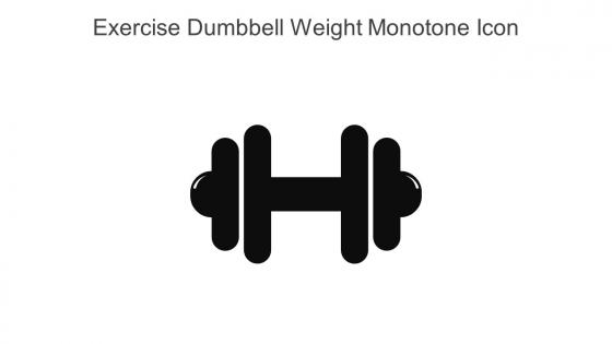Exercise Dumbbell Weight Monotone Icon In Powerpoint Pptx Png And Editable Eps Format