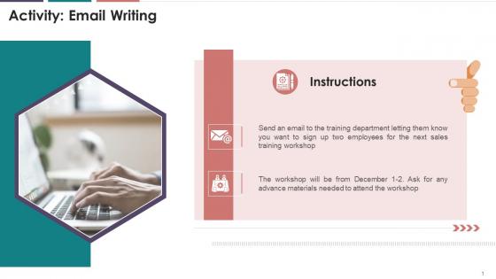 Exercise On Email Writing Training Ppt