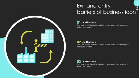 Exit And Entry Barriers Of Business Icon