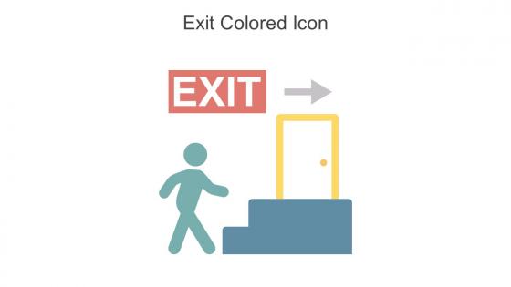 Exit Colored Icon In Powerpoint Pptx Png And Editable Eps Format