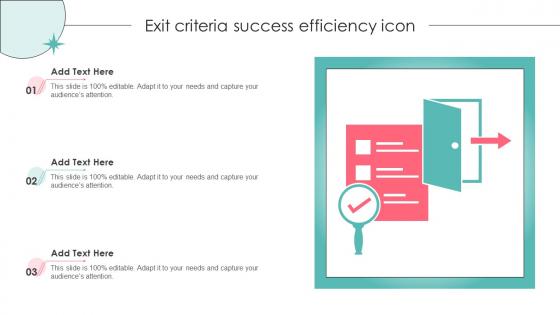 Exit Criteria Success Efficiency Icon