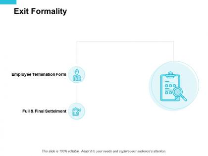 Exit formality final settelment ppt powerpoint presentation portfolio icon