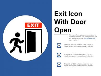Exit icon with door open