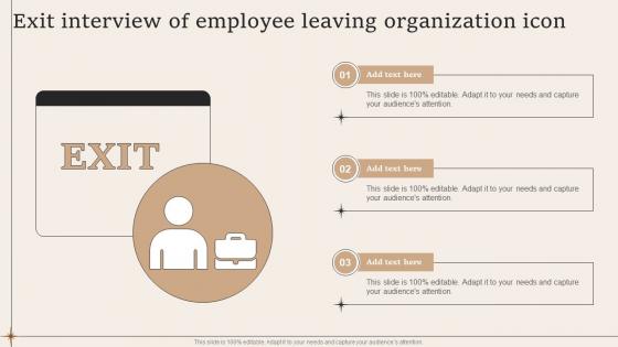 Exit Interview Of Employee Leaving Organization Icon