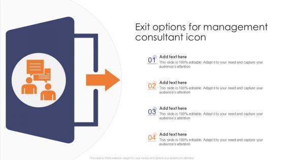 Exit Options For Management Consultant Icon