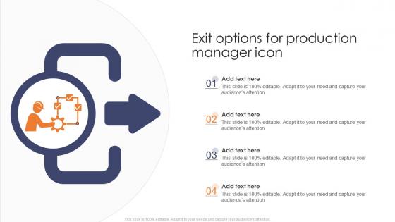 Exit Options For Production Manager Icon