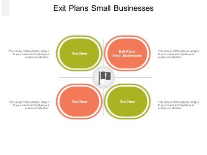 Exit plans small businesses ppt powerpoint presentation ideas layout ideas cpb