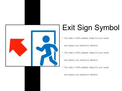Exit sign symbol ppt diagrams