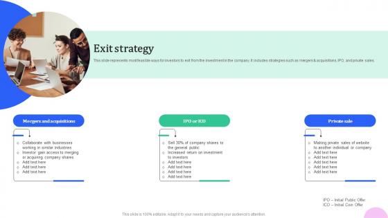 Exit Strategy Alumni Networking Investor Funding Elevator Pitch Deck