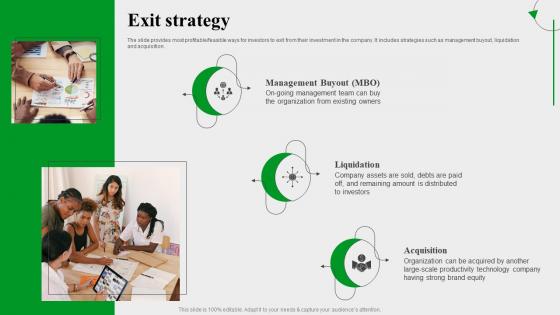 Exit Strategy Evernote Investor Funding Elevator Pitch Deck