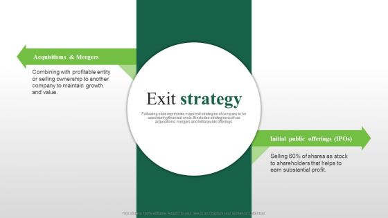 Exit Strategy Igrow Investor Funding Elevator Pitch Deck
