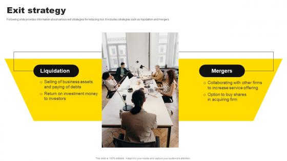 Exit Strategy IKEA Investor Funding Elevator Pitch Deck