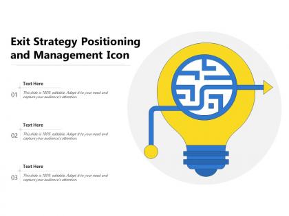 Exit strategy positioning and management icon