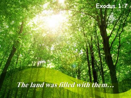 Exodus 1 7 the land was filled with them powerpoin church sermon