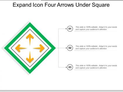 Expand icon four arrows under square