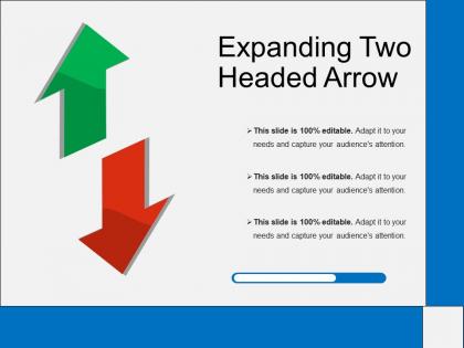 Expanding two headed arrow