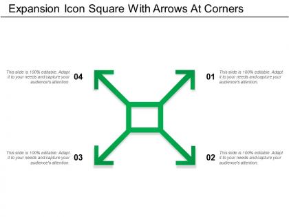 Expansion icon square with arrows at corners