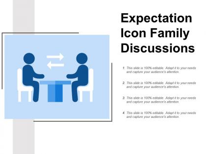 Expectation icon family discussions