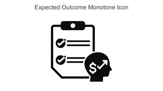 Expected Outcome Monotone Icon in powerpoint pptx png and editable eps format