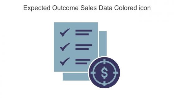 Expected Outcome Sales Data Colored Icon In Powerpoint Pptx Png And Editable Eps Format