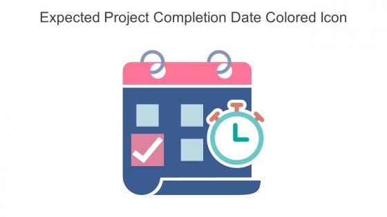 Expected Project Completion Date Colored Icon In Powerpoint Pptx Png And Editable Eps Format