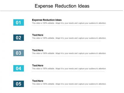 Expense reduction ideas ppt powerpoint presentation outline design ideas cpb