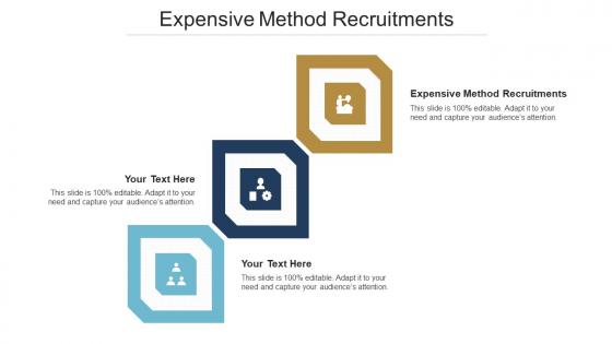 Expensive Method Recruitments Ppt Powerpoint Presentation File Smartart Cpb