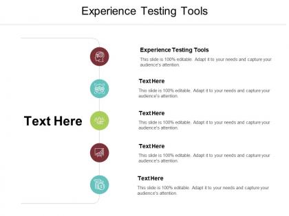 Experience testing tools ppt powerpoint presentation gallery guide cpb