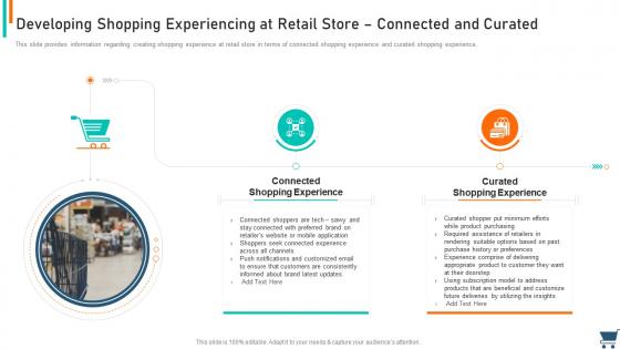 Experiential retail strategy developing shopping experiencing at retail store connected and curated