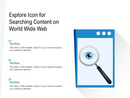 Explore icon for searching content on world wide web