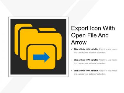 Export icon with open file and arrow