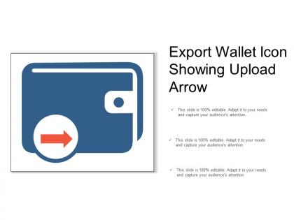Export wallet icon showing upload arrow