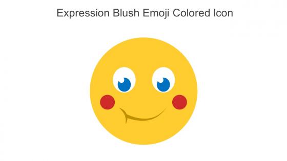 Expression Blush Emoji Colored Icon In Powerpoint Pptx Png And Editable Eps Format