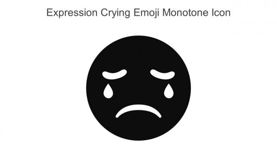 Expression Crying Emoji Monotone Icon In Powerpoint Pptx Png And Editable Eps Format
