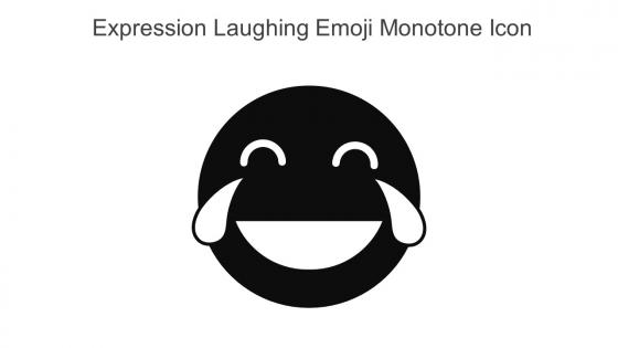 Expression Laughing Emoji Monotone Icon In Powerpoint Pptx Png And Editable Eps Format