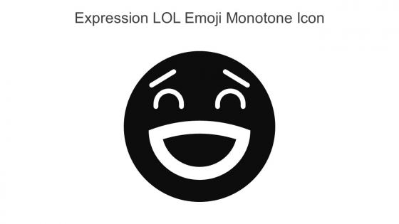 Expression Lol Emoji Monotone Icon In Powerpoint Pptx Png And Editable Eps Format