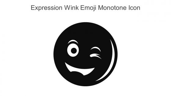 Expression Wink Emoji Monotone Icon In Powerpoint Pptx Png And Editable Eps Format
