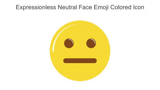 Expressionless Neutral Face Emoji Colored Icon In Powerpoint Pptx Png And Editable Eps Format