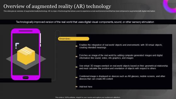 Extended Reality It Overview Of Augmented Reality Ar Technology Ppt Structure