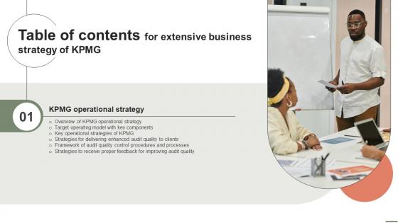 Extensive Business Strategy Of KPMG Table Of Contents Strategy SS V