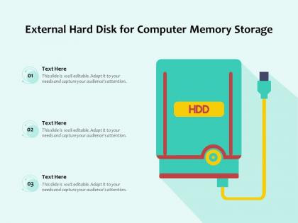 External hard disk for computer memory storage