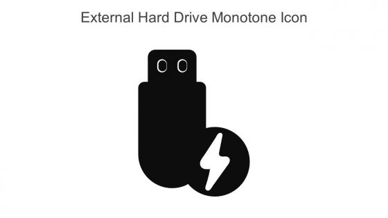 External Hard Drive Monotone Icon In Powerpoint Pptx Png And Editable Eps Format