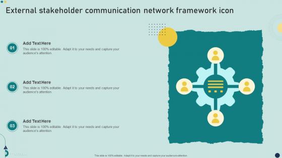 External Stakeholder Communication Network Framework Icon