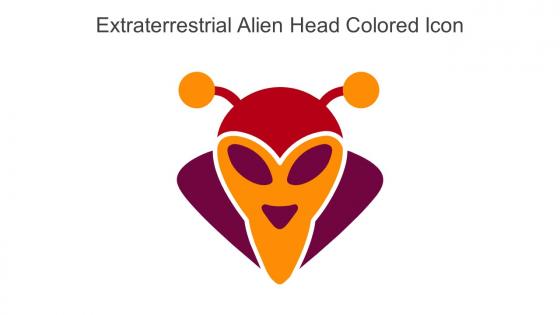 Extraterrestrial Alien Head Colored Icon In Powerpoint Pptx Png And Editable Eps Format
