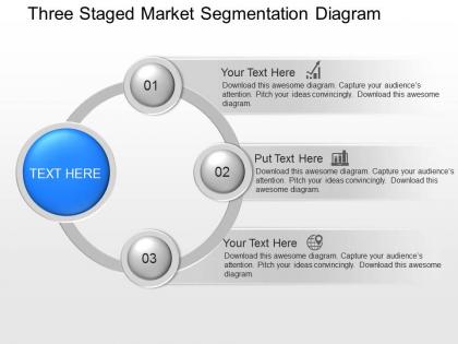 Ey three staged market segmentation diagram powerpoint template