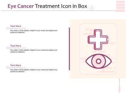 Eye cancer treatment icon in box