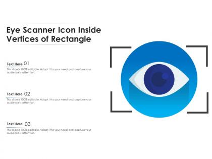 Eye scanner icon inside vertices of rectangle