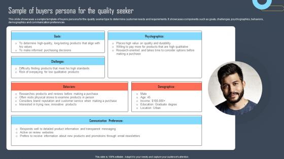 F1086 Sample Of Buyers Quality Seeker Developing Buyers Persona To Tailor Marketing Efforts Mkt Ss