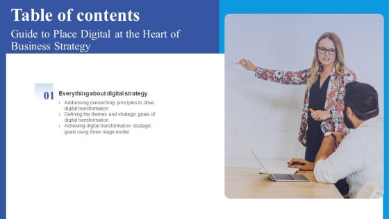 F1347 Guide To Place Digital At The Heart Of Business Strategy Table Of Content Strategy SS V
