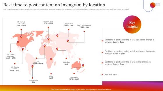 F1358 Best Time To Post Content On Instagram By Location Instagram Marketing To Grow Brand Awareness